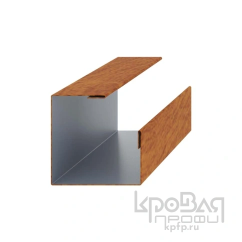 Планка угла внутреннего сборная нижняя Woodstock 50х30х3000 (ECOSTEEL_T-01-Кедр-0.5) фото 1
