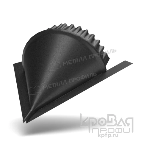 Заглушка конька круглого конусная (VikingMP E-20-9005-0.5) фото 1