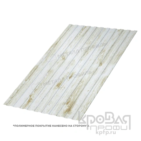 Профлист МЕТАЛЛ ПРОФИЛЬ С-8x1150-A (ECOSTEEL_MA-01-Беленый Дуб-0,5) фото 1