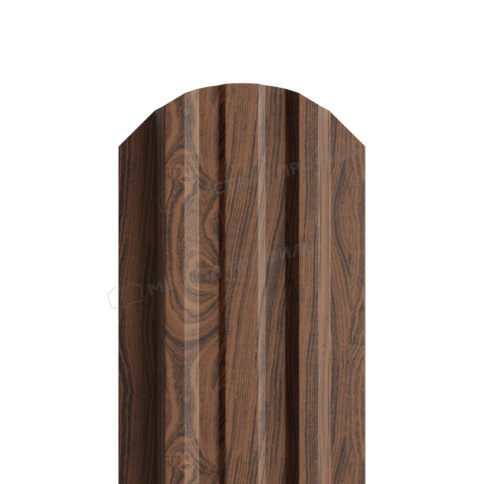 Штакетник металлический МЕТАЛЛ ПРОФИЛЬ LАNE-O 16,5х99 (ECOSTEEL_MA-01-МореныйДуб-0.5) фото 1