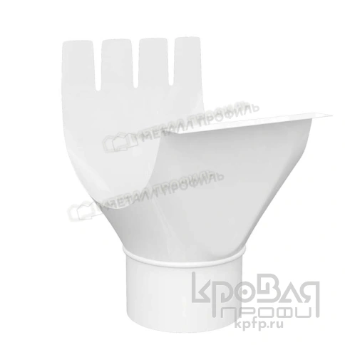 Воронка выпускная МЕТАЛЛ ПРОФИЛЬ GRANDSYSTEM D125/90 Ral 9010 фото 1