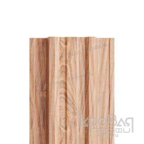 Штакетник металлический МП TRAPEZE-T 16,5х118 (ECOSTEEL_T-01-Кедр-0.5) фото 1