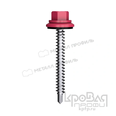 Саморез 4,8х70 ROOFRetail RAL3005 (красное вино) фото 1