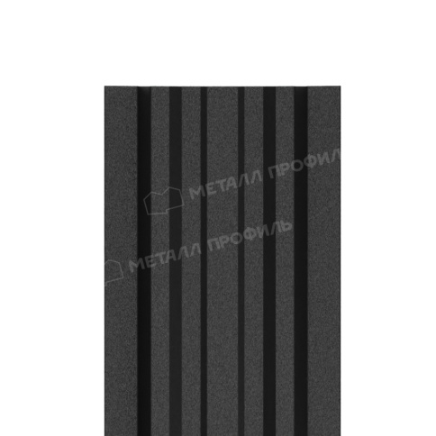 Штакетник металлический МЕТАЛЛ ПРОФИЛЬ LАNE-T 16,5х99 (VALORI-20-DarkGrey-0.5) фото 1