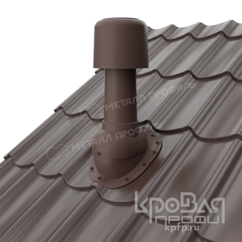 Выход вентиляции изолированный MAXI TURBO 125/160 Ламонтерра (коричневый) фото 2