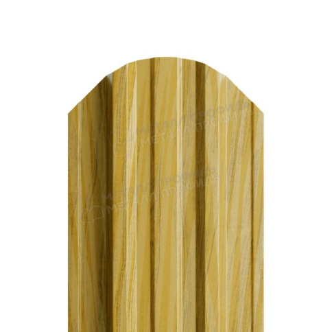 Штакетник металлический МП TRAPEZE-O 16,5х118 (ECOSTEEL_T-12-Орех-0.45) фото 1