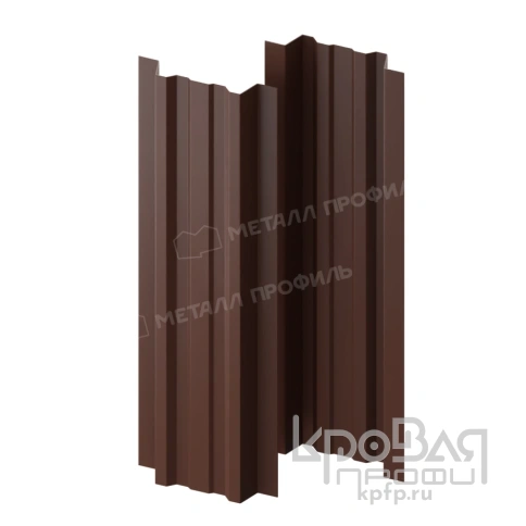 Штакетник металлический МП LАNE-T 16,5х99 (ПЭД-01-8017\8017-0.45) фото 2