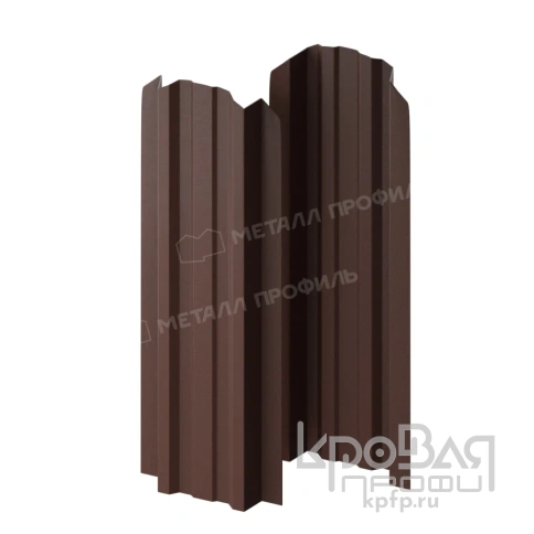 Штакетник металлический МП LАNE-O 16,5х99 (ПЭМАД-01-8017\8017-0.4) фото 2