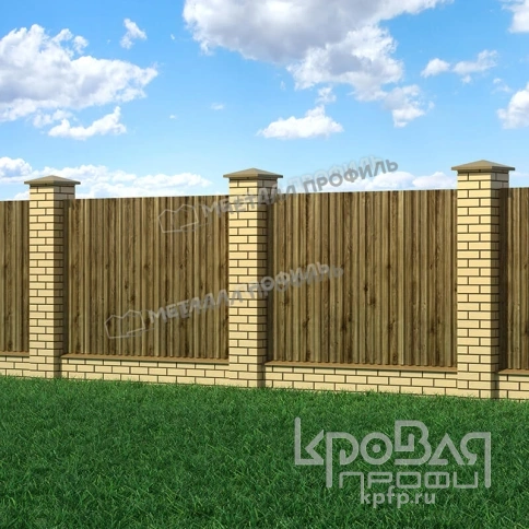 Профилированный лист С-21х1000-B (ECOSTEEL_T-12-Дуб-0,45) фото 3