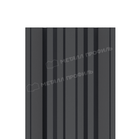 Штакетник металлический МП TRAPEZE-T 16,5х118 (PURMAN-20-7024-0.5) фото 1
