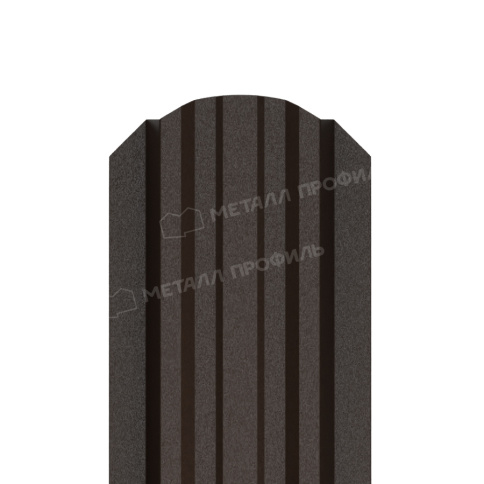 Штакетник металлический МЕТАЛЛ ПРОФИЛЬ LАNE-O 16,5х99 (VALORI-20-DarkBrown-0.5) фото 1