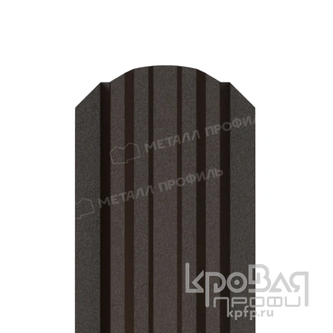 Штакетник металлический МП LАNE-O 16,5х99 (VALORI-20-DarkBrown-0.5) фото 1