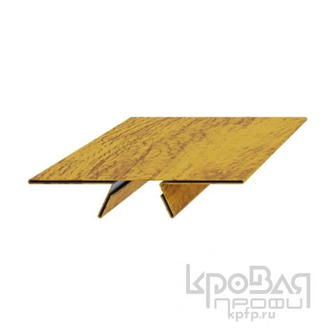 Планка стыковочная сборная нижняя Woodstock 50х33х3000 (ECOSTEEL_T-01-ЗолотойДуб-0.5) фото 1