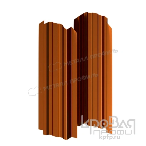 Штакетник металлический МП LАNE-O 16,5х99 (AGNETA-20-Copper\Copper-0.5) фото 2