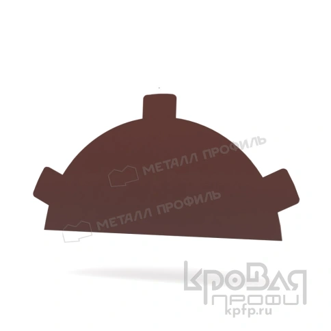 Заглушка конька круглого простая (PURMAN-20-RR32-0.5) фото 1