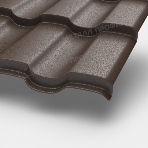Металлочерепица МП Монтекристо-ML (VALORI-20-DarkBrown-0.5) фото 1