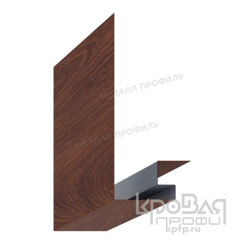 Планка откоса сложная 3D 245х75х3000 (ECOSTEEL-01-МореныйДуб-0.5) фото 2