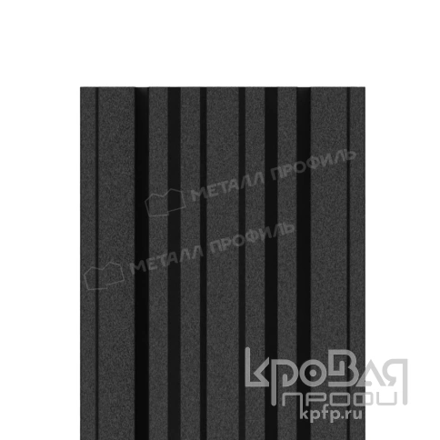 Штакетник металлический МП TRAPEZE-T 16,5х118 (VikingMP-01-9005-0.45) фото 1