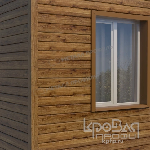 Сайдинг МЕТАЛЛ ПРОФИЛЬ Lбрус-15х240 (ECOSTEEL_MA-12-Античный Дуб-0.45) фото 6