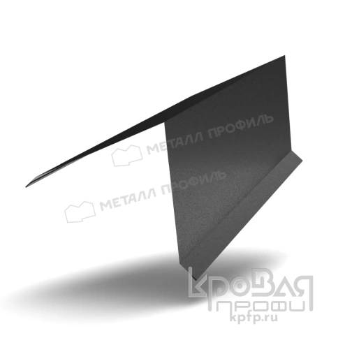 Планка конька кровли односкатной 185х185х2000 (VikingMP E-20-9005-0.5) фото 1