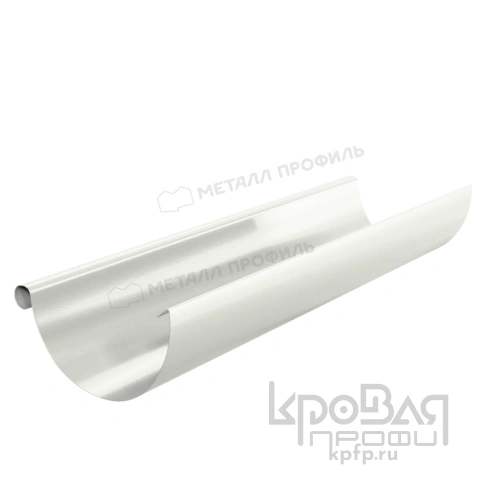 Желоб водосточный МЕТАЛЛ ПРОФИЛЬ Foramina PUR D125х3000 Ral 9010 фото 1
