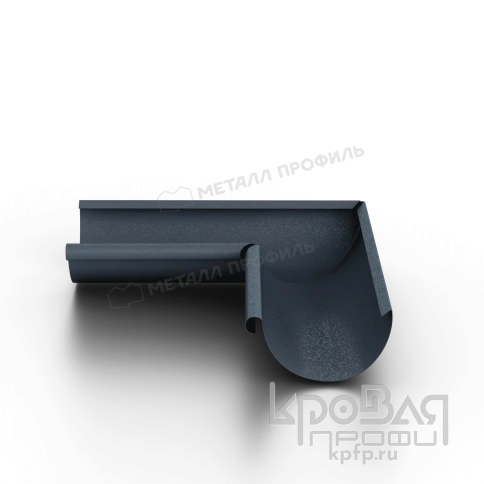Угол желоба внутренний МЕТАЛЛ ПРОФИЛЬ Foramina Freeze D125 Grey фото 2