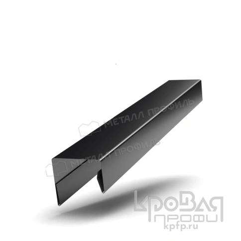 Планка П-образная 23х22х2000 (ПЭ-01-9005-0.45) фото 1