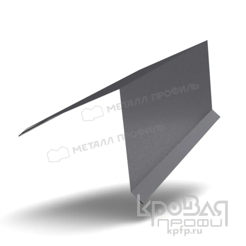 Планка конька кровли односкатной 185х185х2000 (VALORI-20-Grey-0.5) фото 1