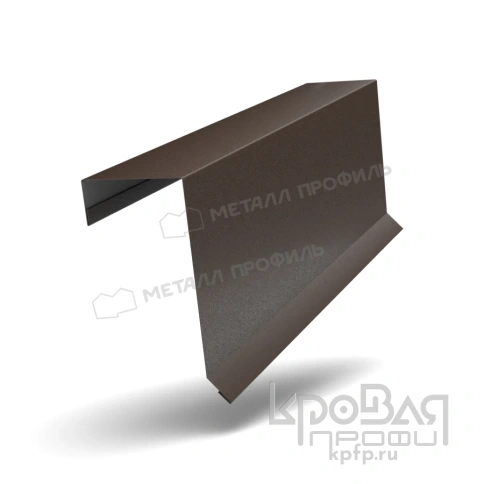 Планка торцевая кровельная FASTCLICK 65х130х2000 (VALORI-20-DarkBrown-0.5) фото 1