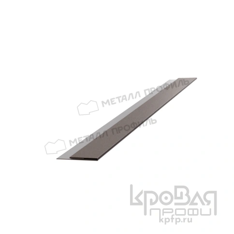 Планка финишная 48х25х3000 (VALORI-20-DarkBrown-0.5) фото 1