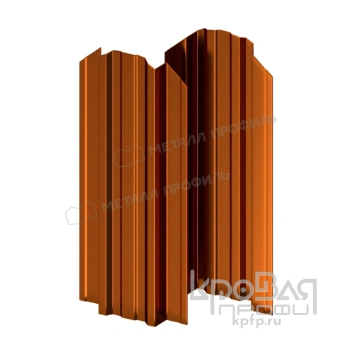 Штакетник металлический МП TRAPEZE-O 16,5х118 (AGNETA-20-Copper\Copper-0.5) фото 2