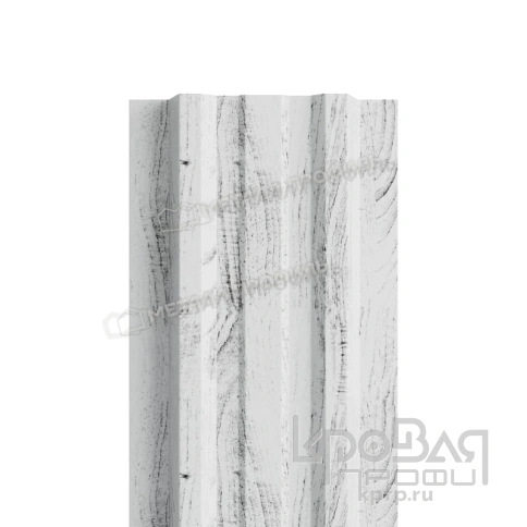 Штакетник металлический МП LАNE-T 16,5х99 (ECOSTEEL_MA-01-Беленый Дуб-0.5) фото 1