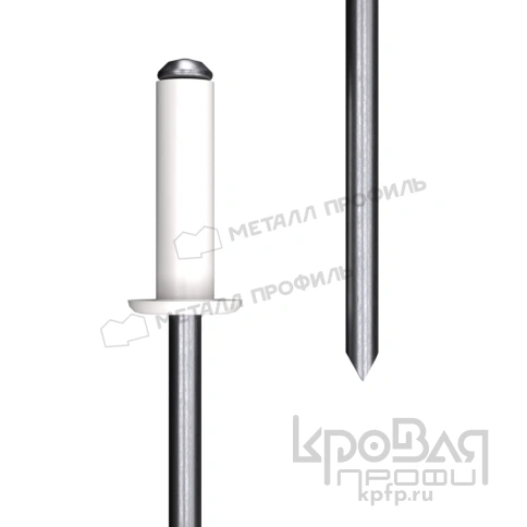 Заклепка 3,2х8 комбинированная (белая) фото 1