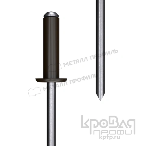 Заклепка 3,2х8 комбинированная (коричневая) фото 1