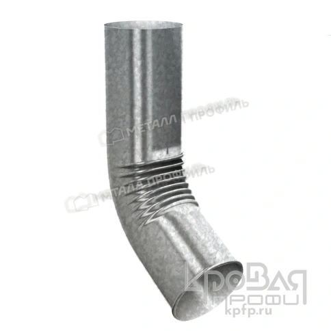 Колено сливное МЕТАЛЛ ПРОФИЛЬ ПРОЕКТ D150 Цинк фото 2