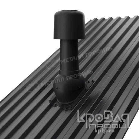 Выход вентиляции изолированный MAXI TURBO 125/160 С-21 (черный) фото 2