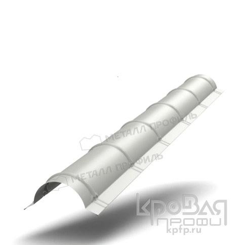 Планка конька круглого R110х2000 (ПЭ-01-9010-0.45) фото 1