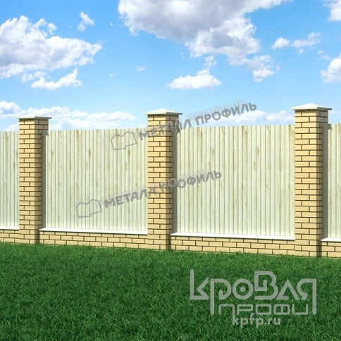Профилированный лист МП-10х1100-A (ECOSTEEL_MA-01-Беленый Дуб-0,5) фото 3