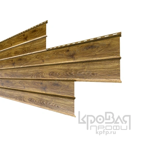Сайдинг Lбрус-XL-Н-14х335 (ECOSTEEL_T-12-Дуб-0.45) фото 2