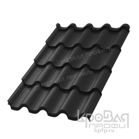 Металлочерепица МП Монтерроса-M (VALORI-20-DarkGrey-0.5) фото 2