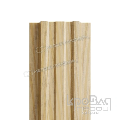 Штакетник металлический МП LАNE-T 16,5х99 (ECOSTEEL_ТД-01-ЗолотойДуб-0.5) фото 1