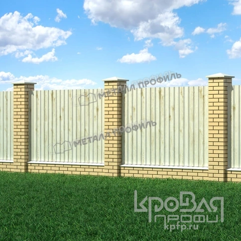 Профилированный лист МП-20х1100-A (ECOSTEEL_MA-01-Беленый Дуб-0,5) фото 3
