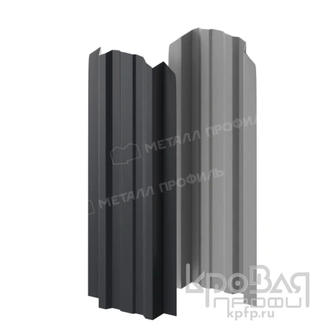 Штакетник металлический МП LАNE-O 16,5х99 (ПЭ-01-7024-0.4) фото 2