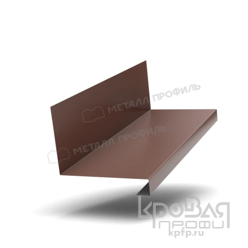 Планка примыкания нижняя к трубе FASTCLICK 150х200х2000 (PURETAN-20-8017-0.5) фото 1