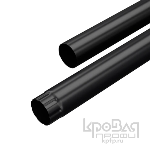 Труба водосточная МЕТАЛЛ ПРОФИЛЬ PURMAN BLACK EDITION D100х3000 Ral 9005 фото 1