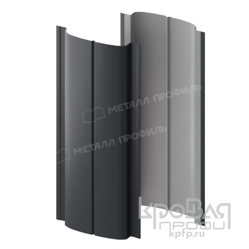 Штакетник металлический МП ELLIPSE-T 19х126 NormanMP (ПЭ-01-7024-0.5) фото 2