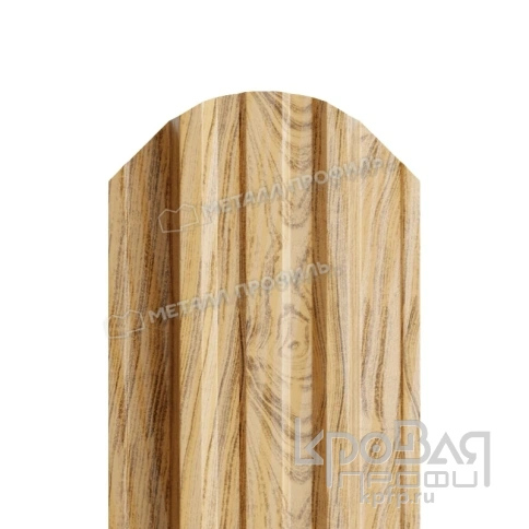 Штакетник металлический МЕТАЛЛ ПРОФИЛЬ TRAPEZE-O 16,5х118 (ECOSTEEL_T-01-Сосна-0.5) фото 1