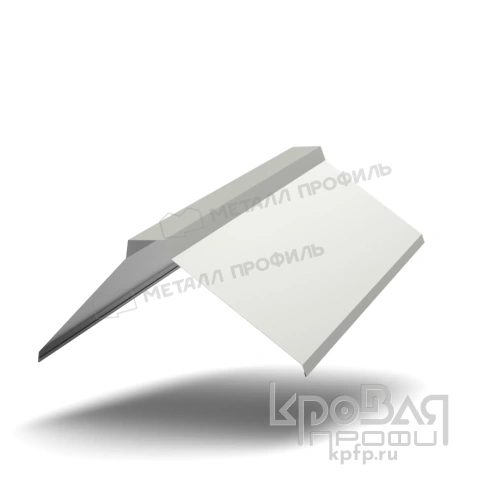 Планка конька плоского 155х155х2000 NormanMP (ПЭ-01-9010-0.5) фото 1