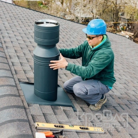 Установка вентиляционного выхода на кровлю фото 1