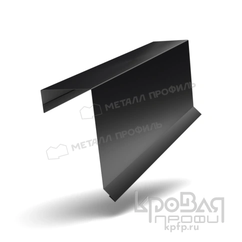 Планка торцевая кровельная FASTCLICK 65х130х2000 (PURMAN-20-9005-0.5) фото 1